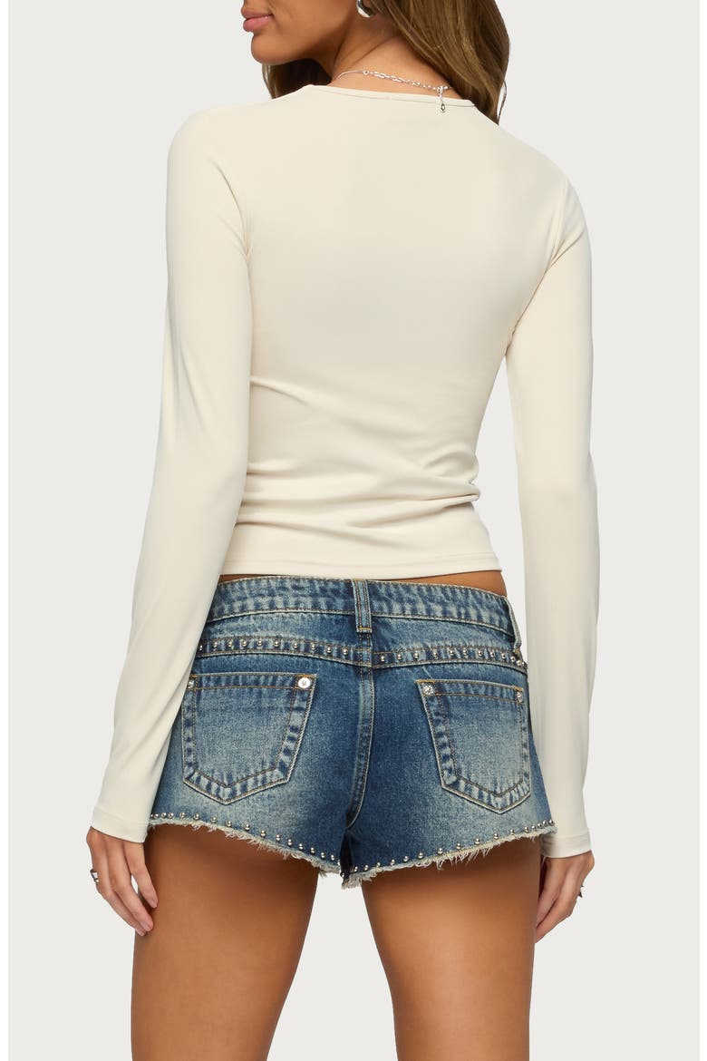 Tay Long Sleeve Crop Top, Alternate, color, CREAM