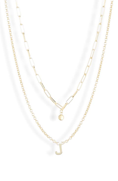 Diamond Initial Charm Necklace