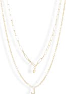 MESHMERISE Diamond Initial Charm Necklace