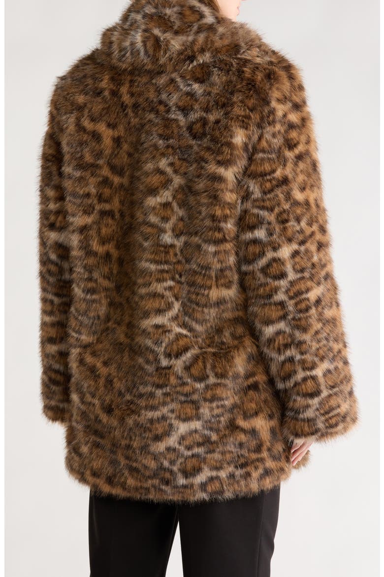 Faux Fur Coat, Alternate, color, LEOPARD