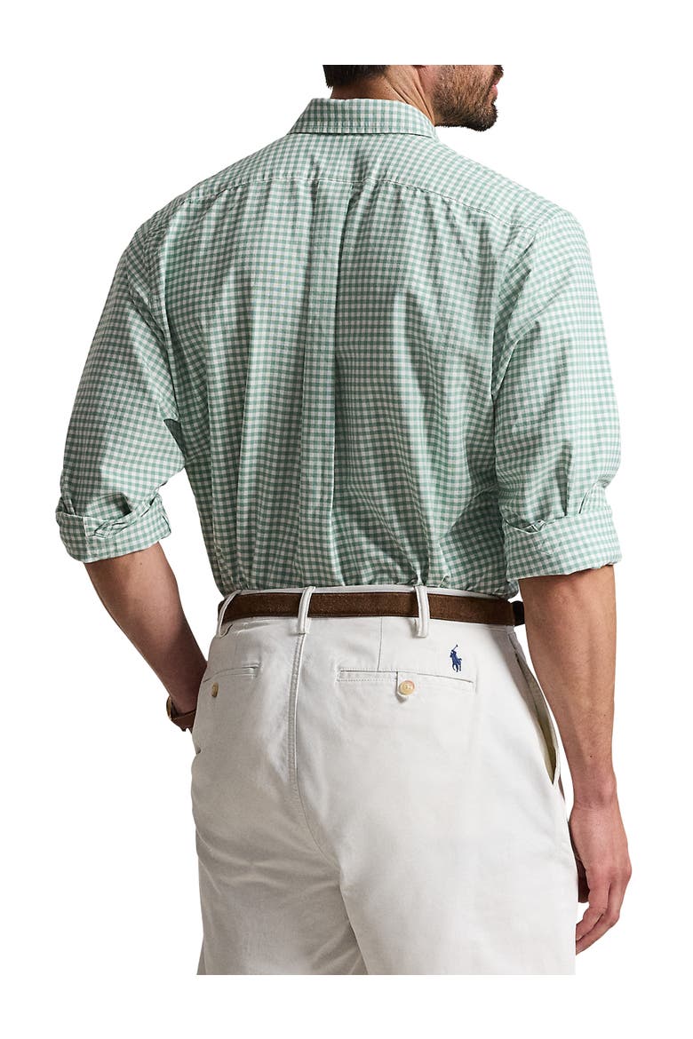 Big & Tall Oxford Check Sport Shirt, Alternate, color, FADED MINT WHITE