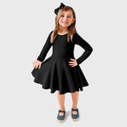 CITY THREADS Girls Soft Jersey 100% Cotton Long Sleeve Skater Twirly Dress