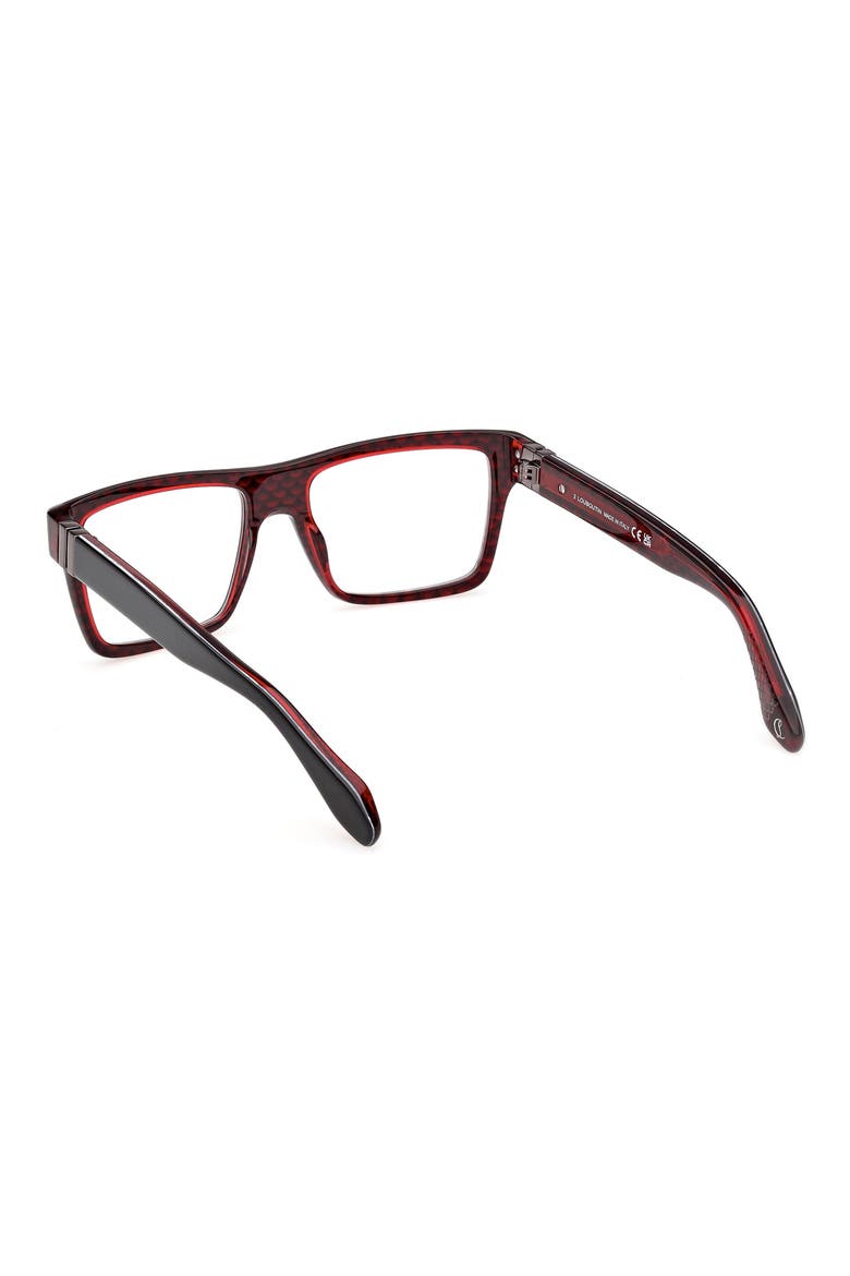 54mm Rectangular Optical Glasses, Alternate, color, BLACK / RED
