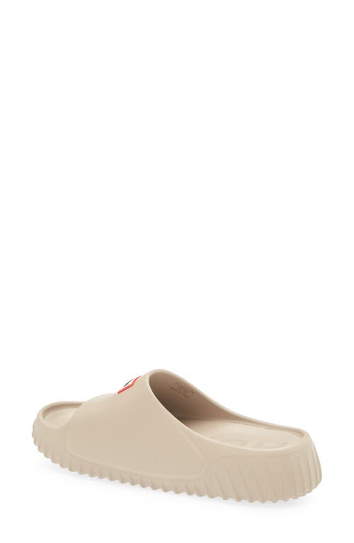 Hunter Faroe Platform Slide Sandal In Blush Beige