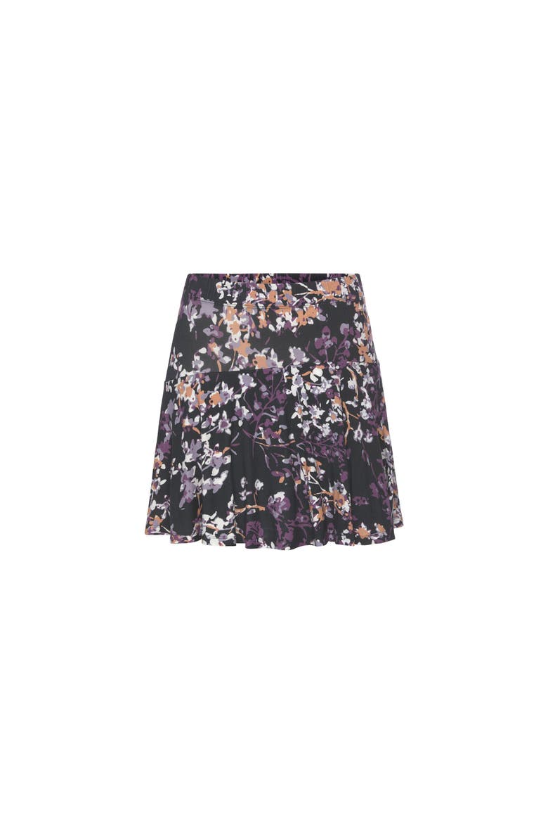 Floral Print Skort, Alternate, color, Black Multi