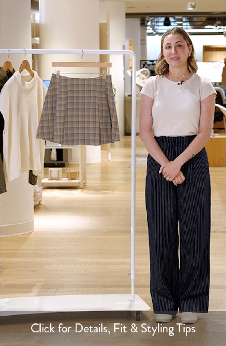 Plaid Pleated High Waist Skirt, sales video thumbnail