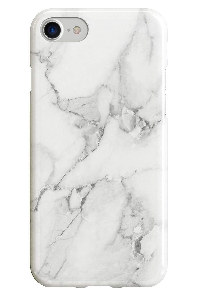 White Marble iPhone 6/6s/7/8 & 6/6s/7/8 Plus Case, Main, color, WHITE MARBLE