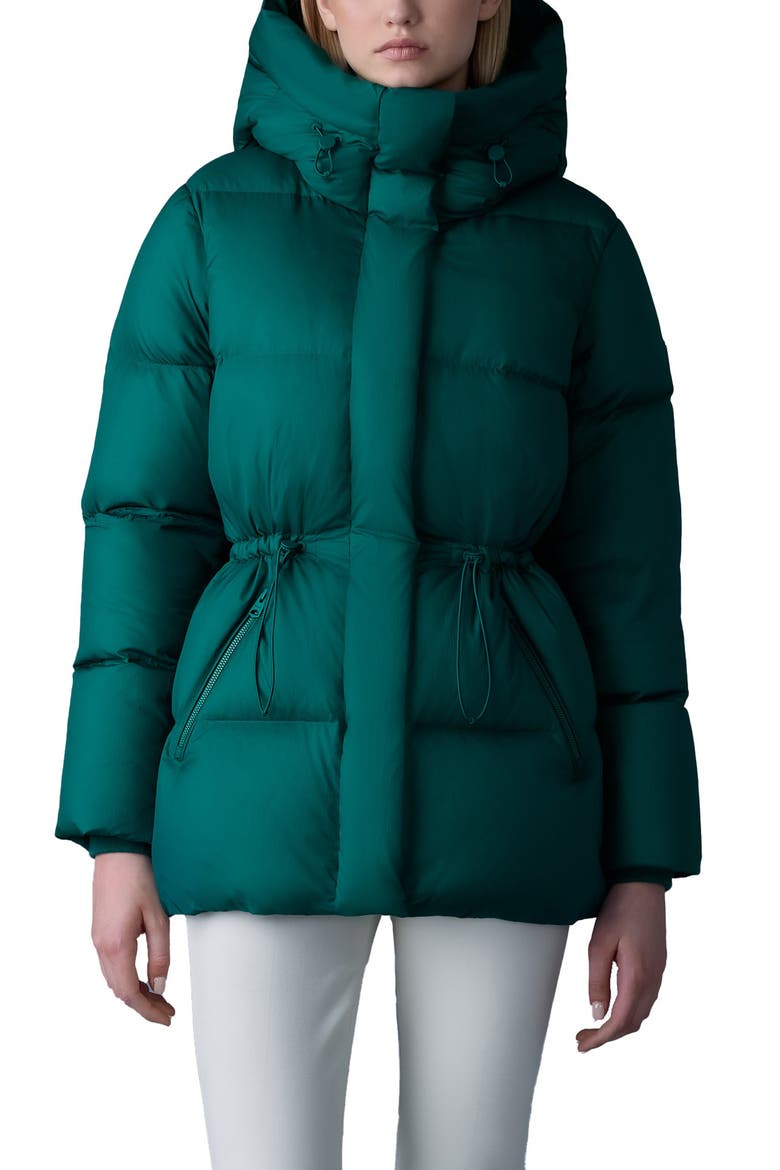 Freya-SW Water Repellent 750 Fill Power Down Puffer Jacket, Main, color, EMERALD