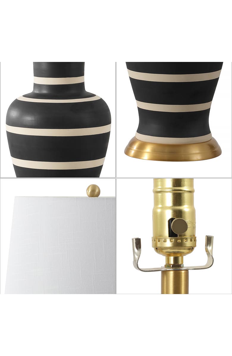 JONATHAN Y Julian 29" Traditional Classic Ceramic Urn LED Table Lamp, Alternate, color, Black/Beige