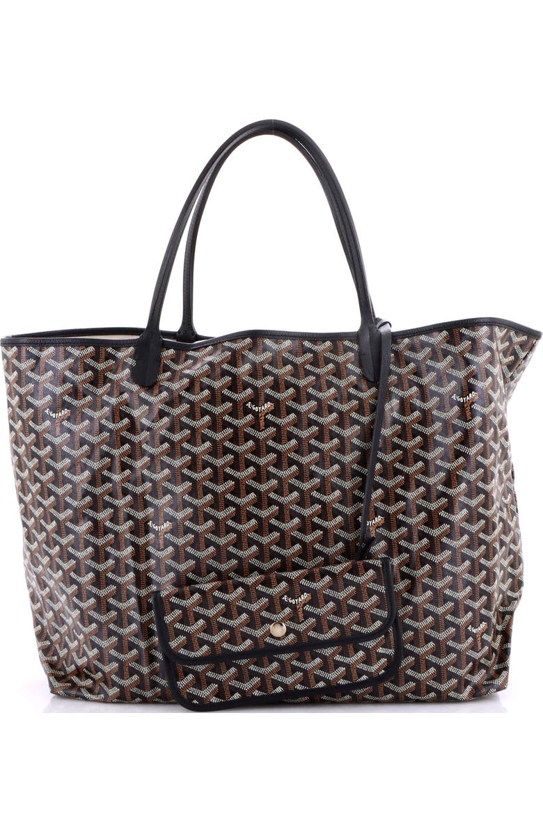 Pre-Owned Goyard Saint Louis Tote Coated Canvas GM, Alternate, color, Black
