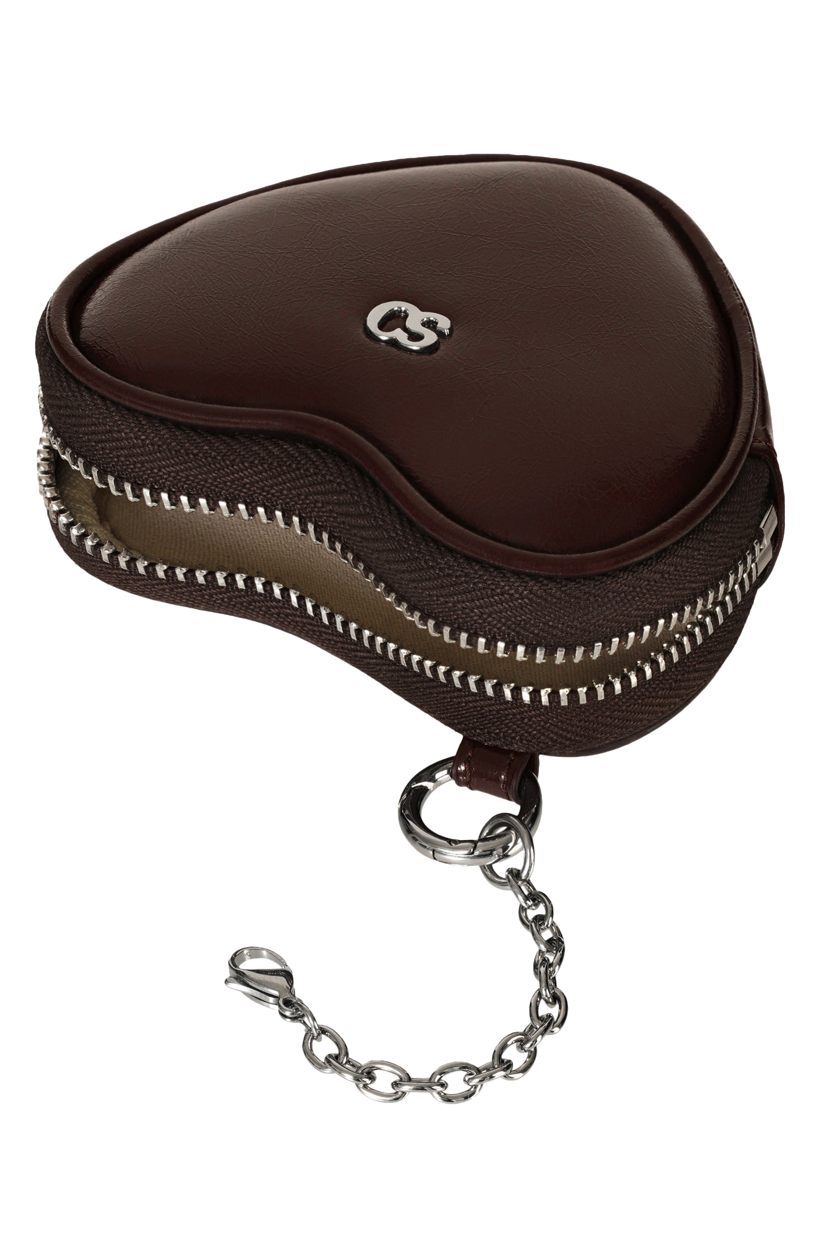 Stand Oil Heart AirPod Key Chain, Alternate, color, Marron