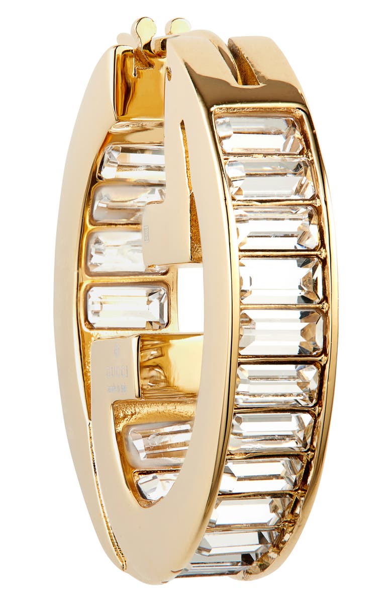 Gucci Blondie Crystal Hoop Earrings, Alternate, color, 