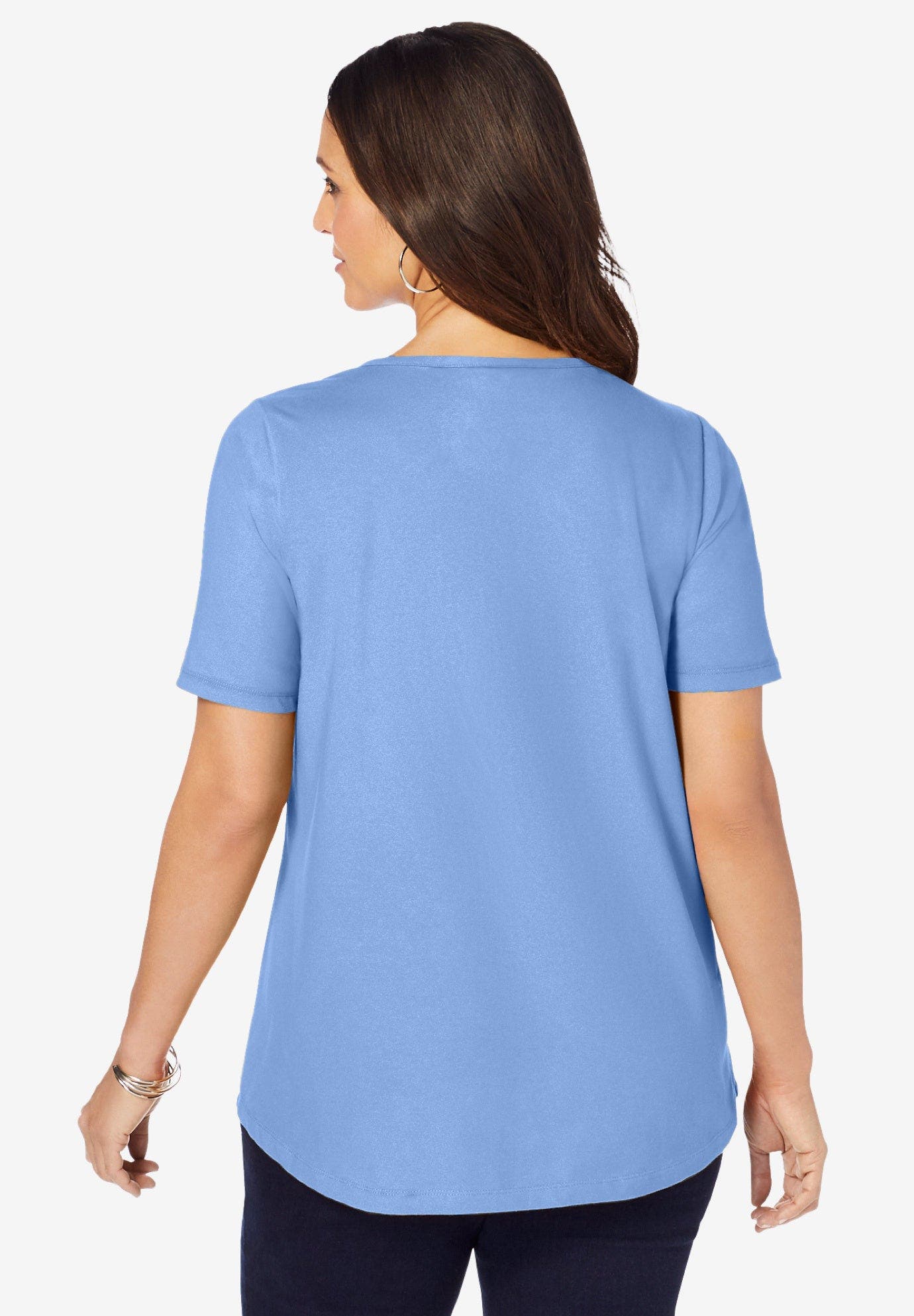 Stretch Cotton Crisscross Strap Tee - image 4