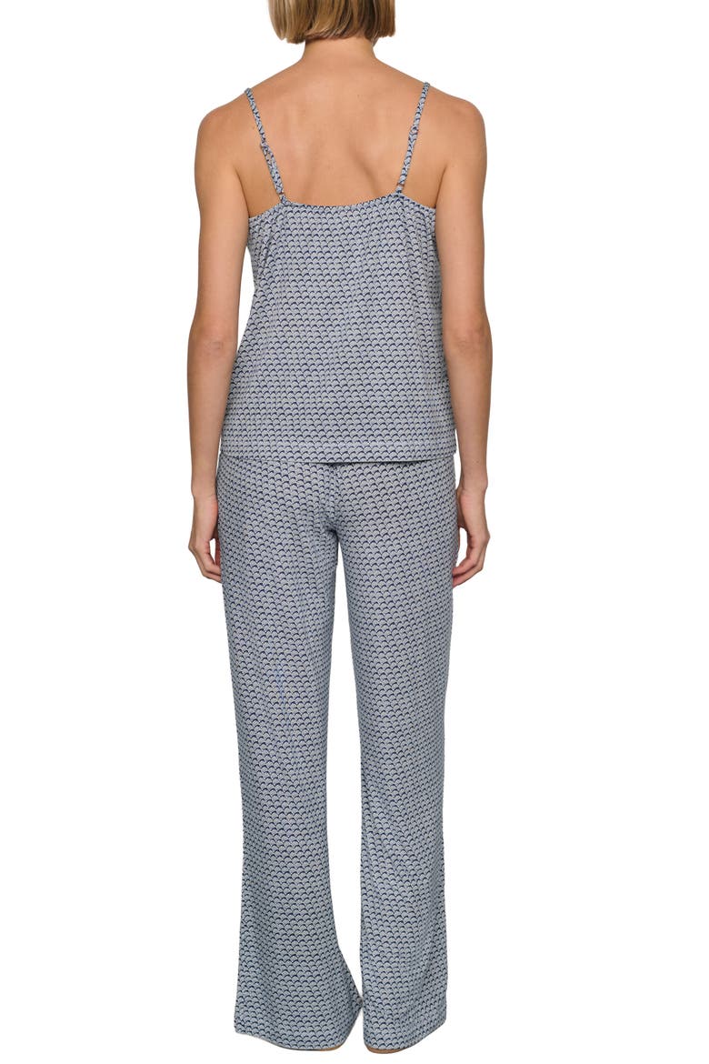 Gisele Printed Camisole Pants Pajamas, Alternate, color, SEASHELL NAVY