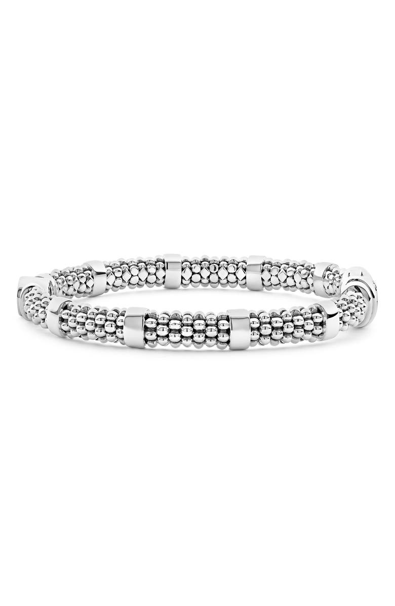 LAGOS Caviar Spark Diamond Rope Bracelet, Alternate, color, Silver Diamond