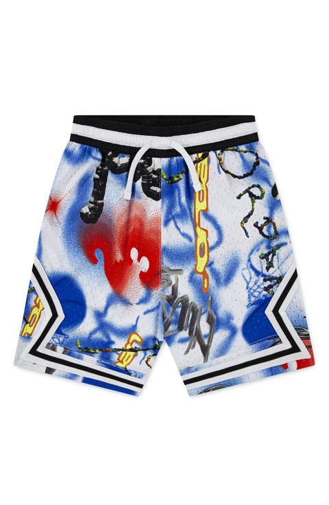 Kids' Print Dri-FIT Mesh Basketball Shorts (Big Kid)