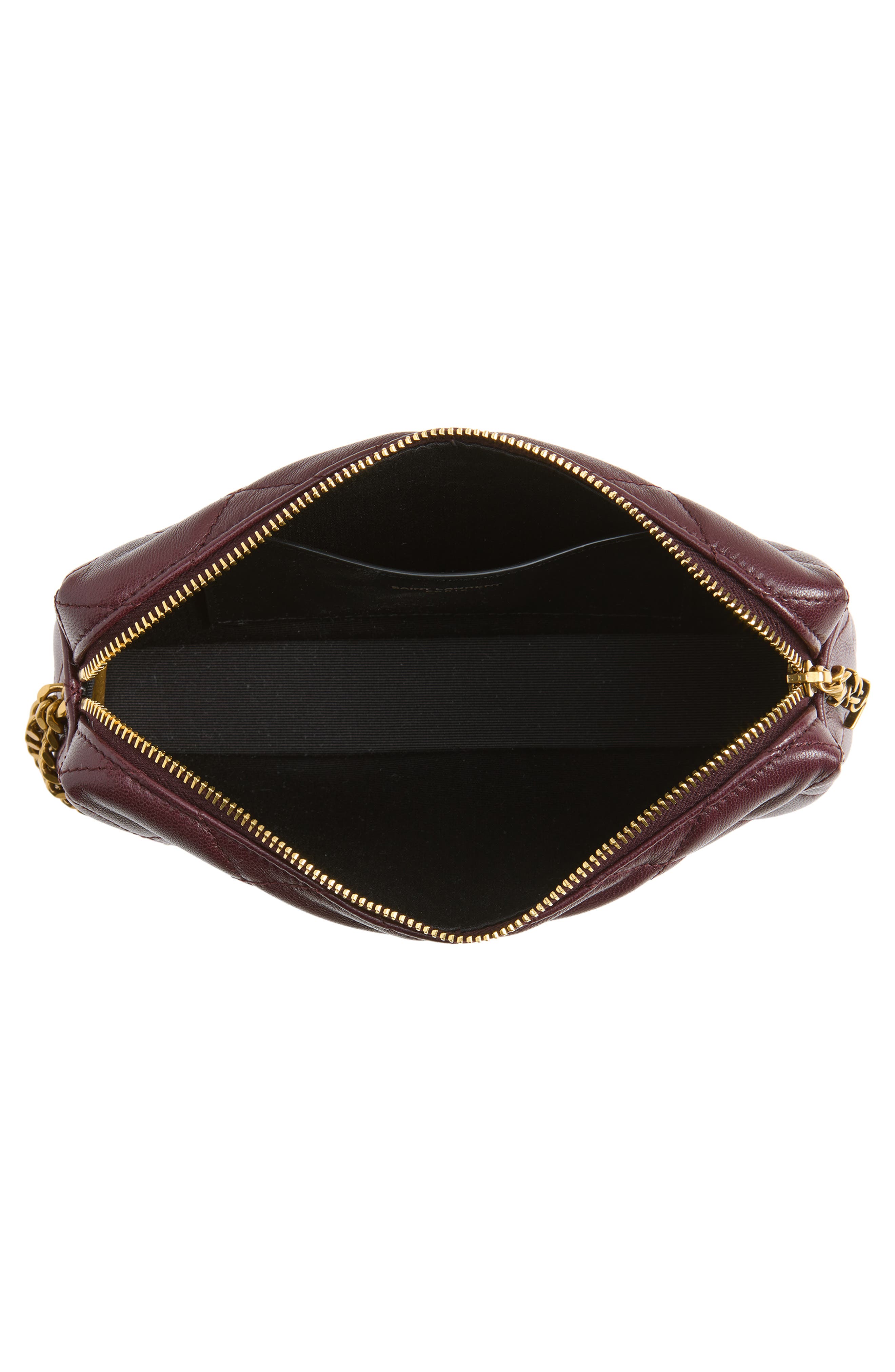 Cassandre Bijou Matelassé Leather Wristlet, Alternate, color, ROUGE CABERNET
