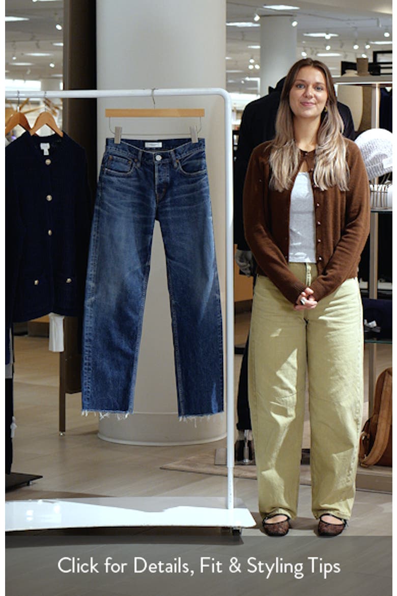 Needham Raw Hem Straight Leg Jeans video