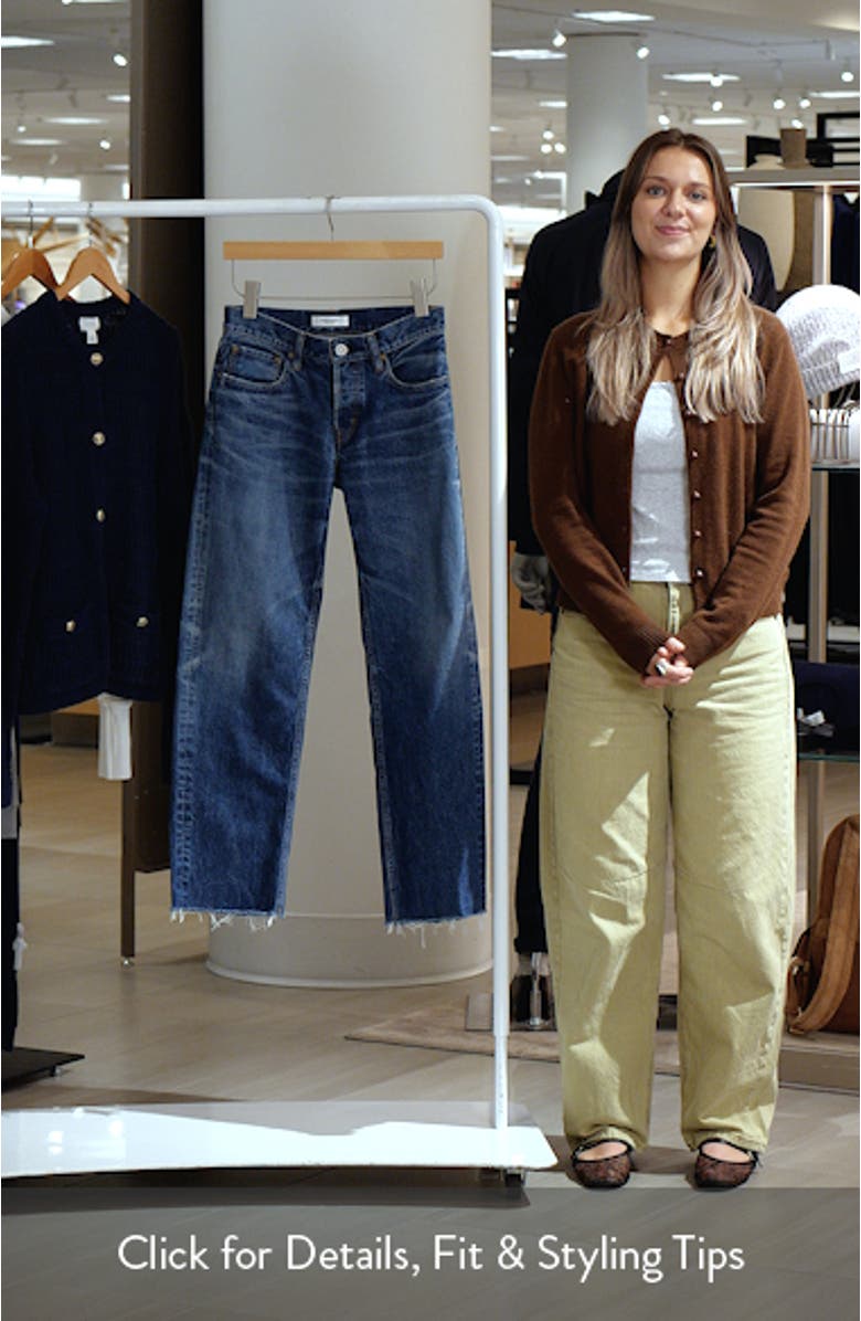 Needham Raw Hem Straight Leg Jeans, sales video thumbnail