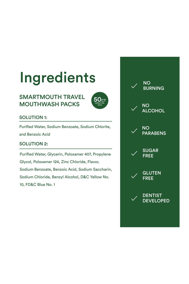 Original Zinc Activated Mouthwash Single Packs Fresh Mint 50 Count 50 Count, Alternate, color, Fresh Mint