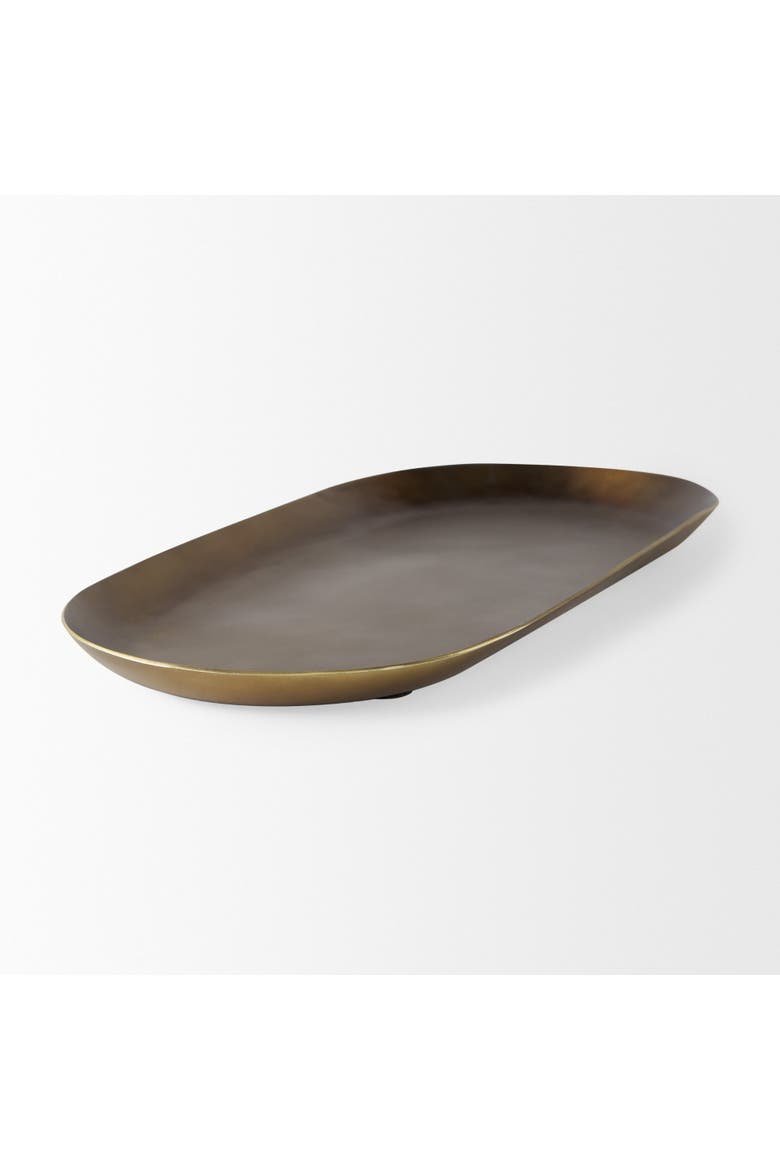 Payson 18.0L x 8.5W x 0.8H Aluminum Candle Tray, Alternate, color, Brass