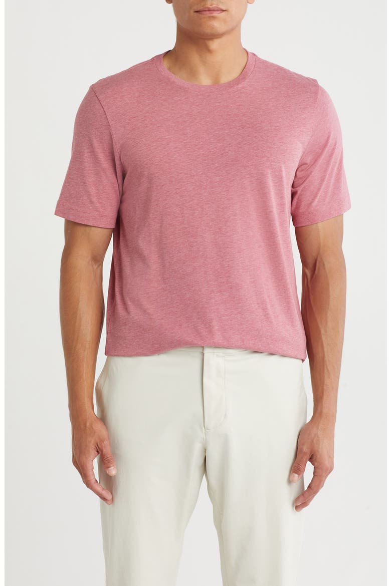 Solid Crewneck T-Shirt, Main, color, HEATHER EARTH RED
