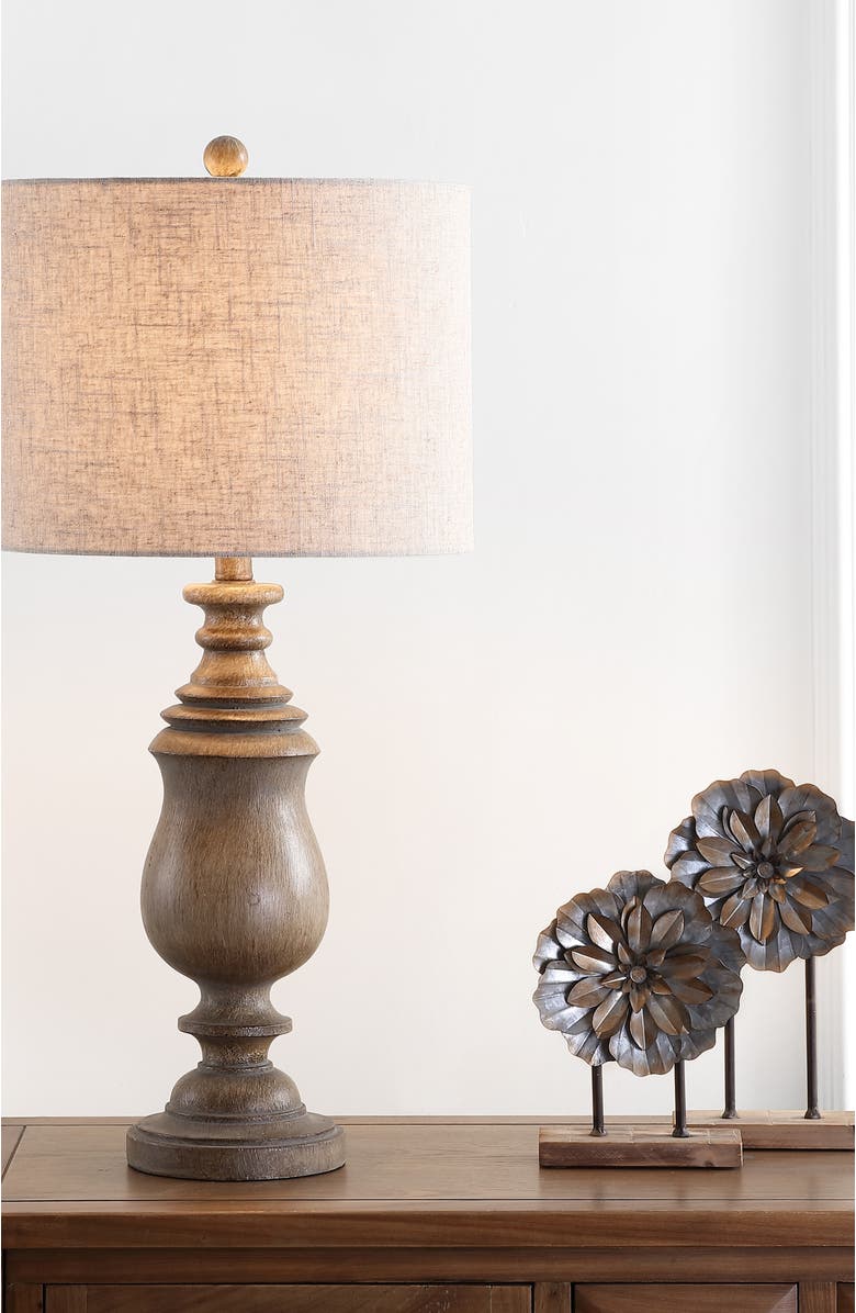 JONATHAN Y Abeline Resin LED Table Lamp, Alternate, color, Brown