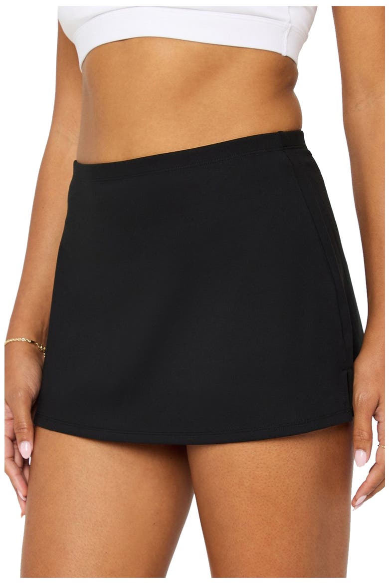 PureLuxe Mini Skirt, Main, color, Black