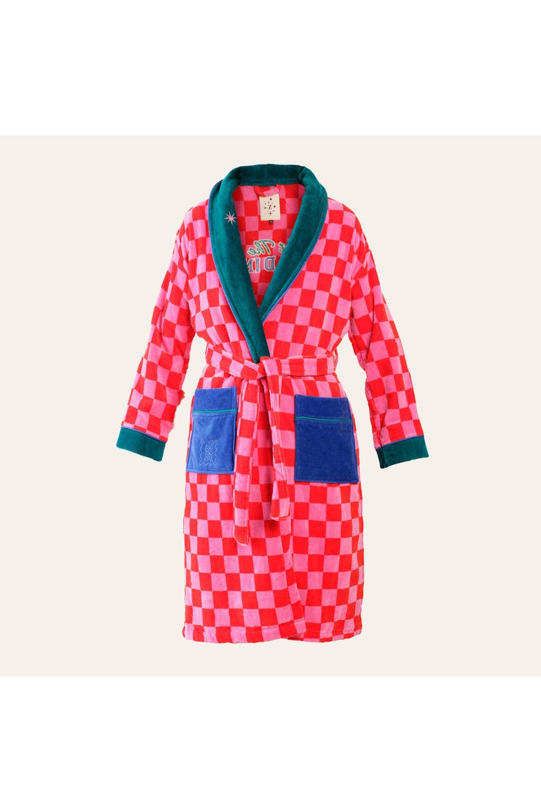 Tabea Bathrobes 100% Cotton Luxe Comfort, Alternate, color, Pink - Red