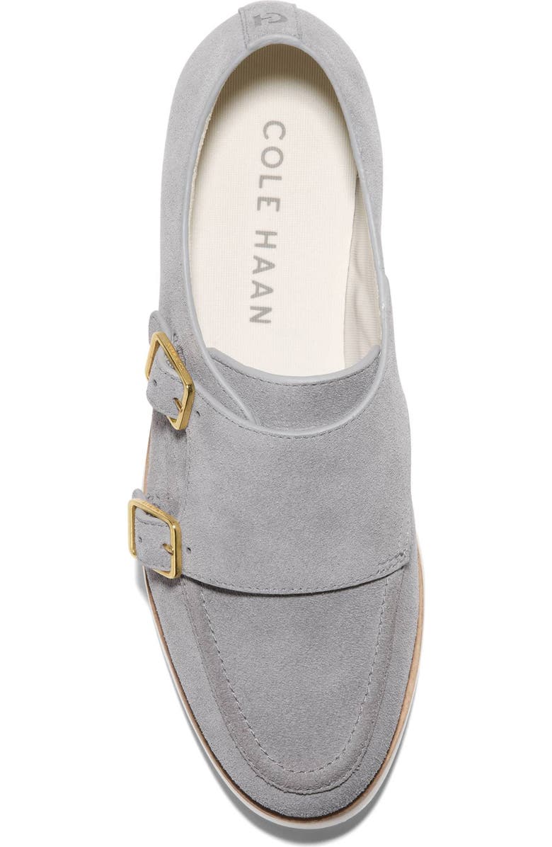 Cole Haan Grand City Platform Monk Sneaker, Alternate, color, Frost Gray Suede/ Ivory