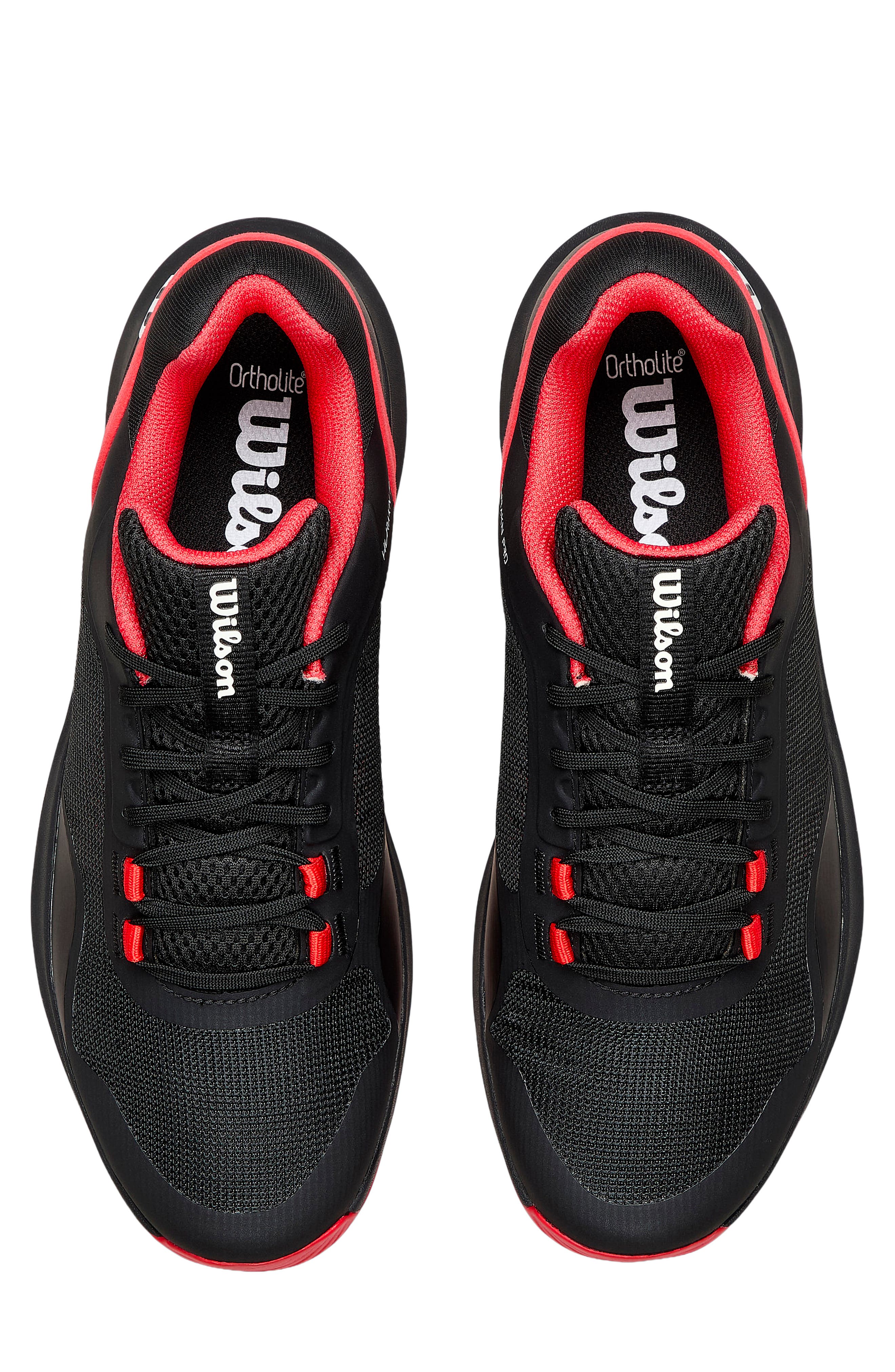 Hurakn Pro V2 Padel Shoe, Alternate, color, BLACK/INFRARED/CLEAR WHITE