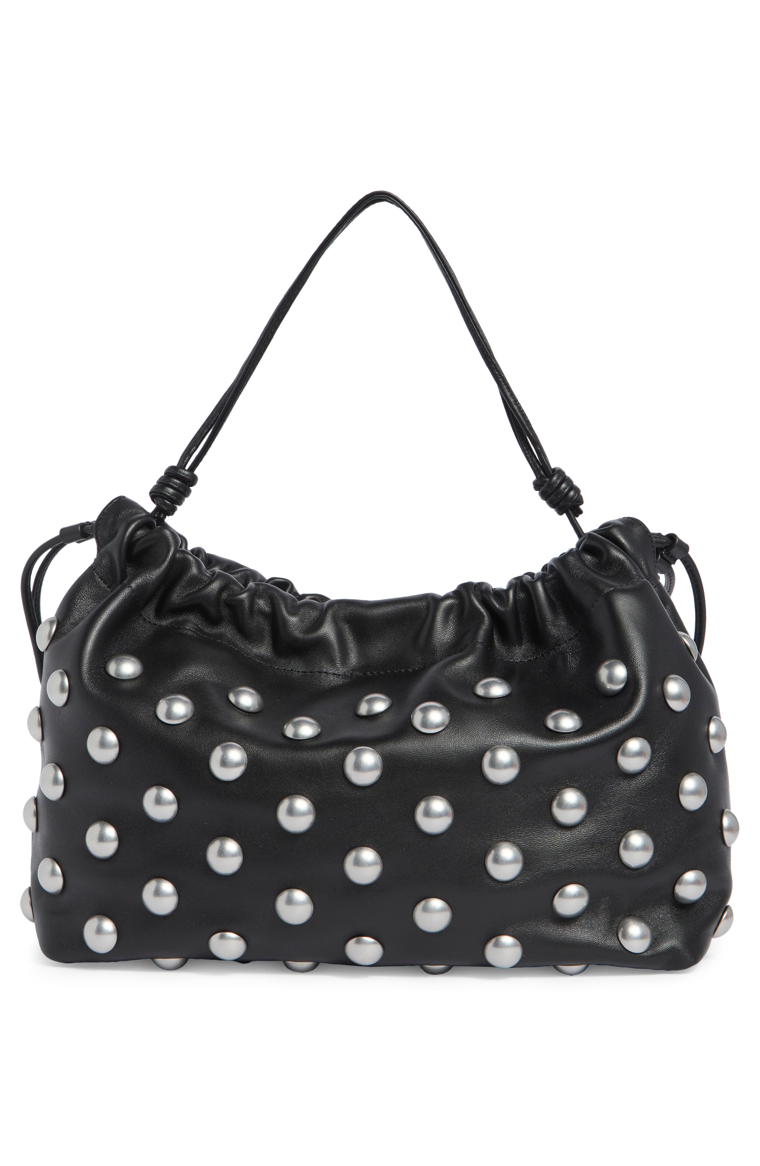 Arlo Studded Handbag, Alternate, color, BLACK
