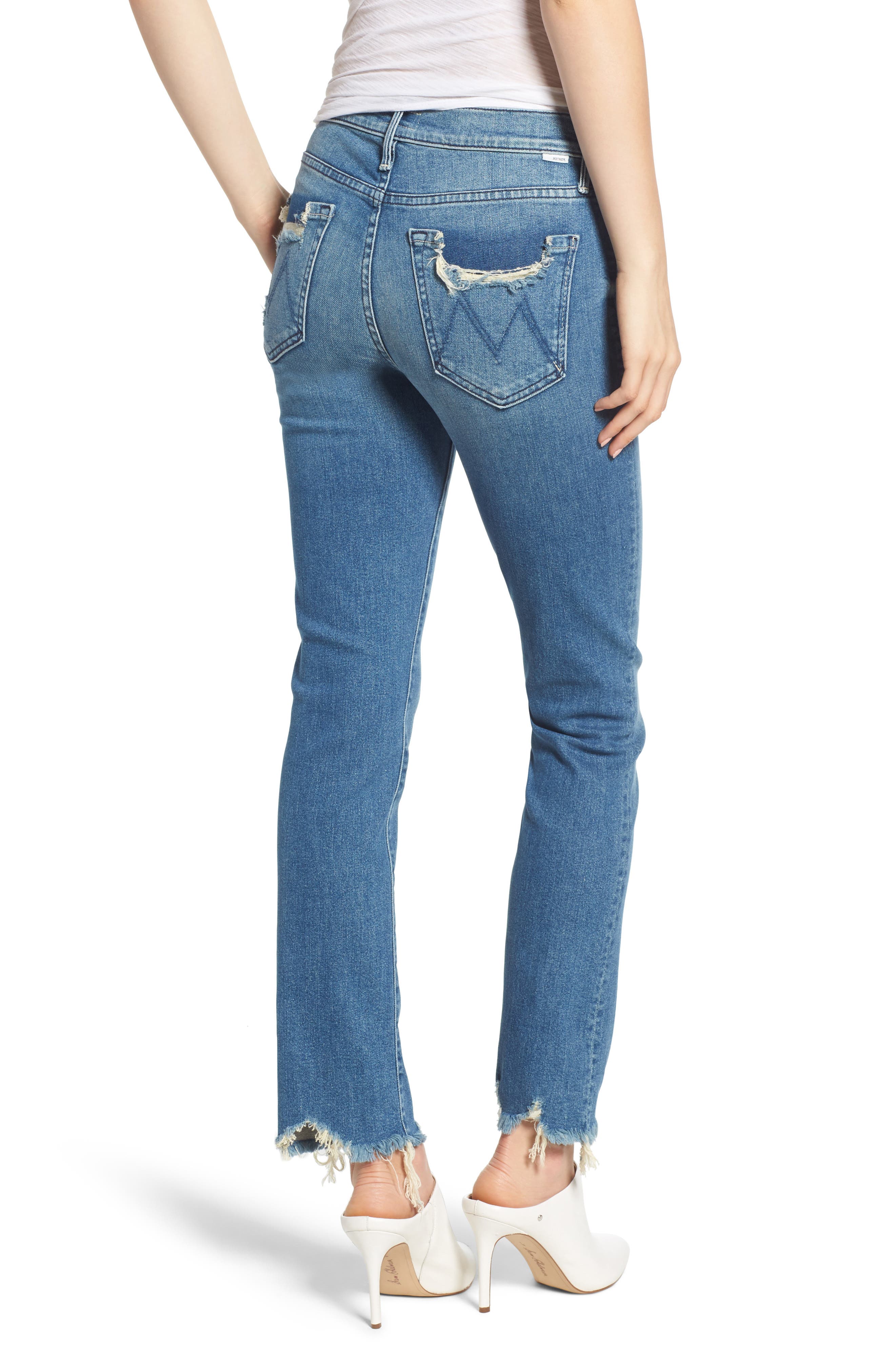 MOTHER The Rascal Ankle Chew Straight Leg Jeans (Women) | Nordstrom