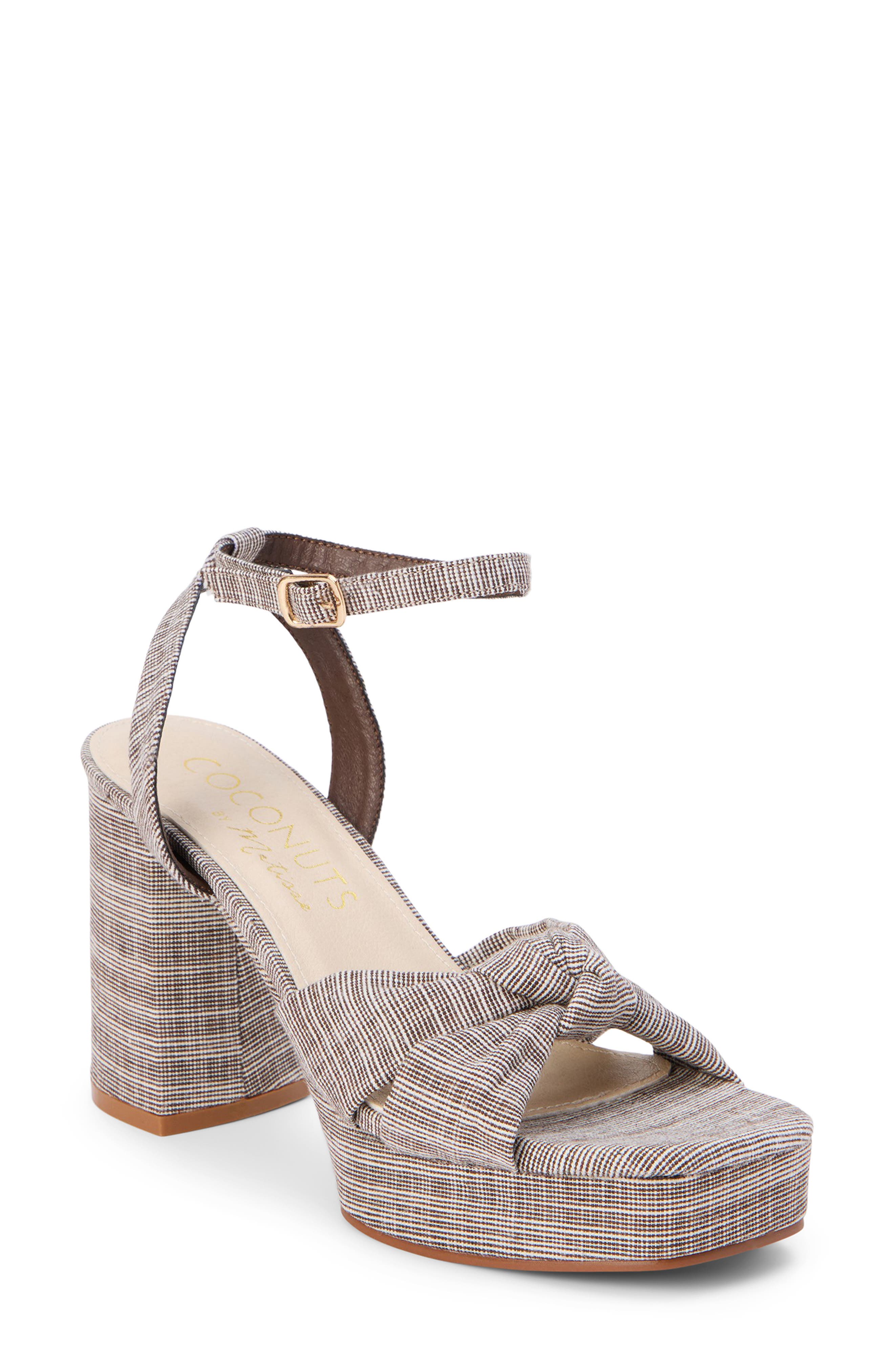 Matisse Platform Ankle Strap Sandal, Main, color, Brown Stripe