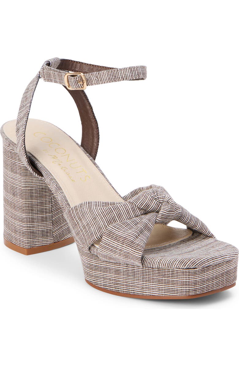 Matisse Platform Ankle Strap Sandal, Main, color, Brown Stripe