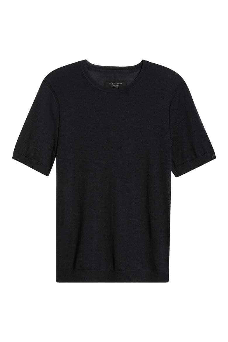 Aulton Short Sleeve Wool Blend Sweater, Alternate, color, CHARCOAL