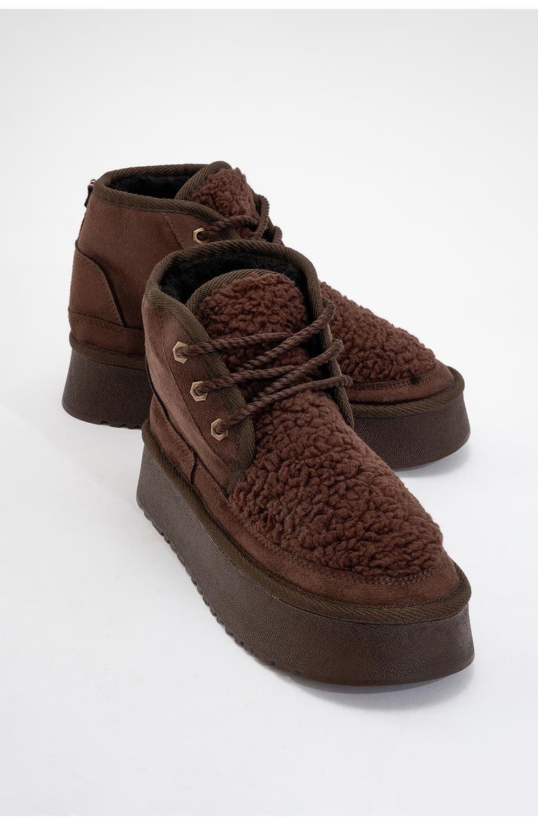 Prologue Shoes Tyson Lace Up Boot, Main, color, Brown Suede Faux Leather