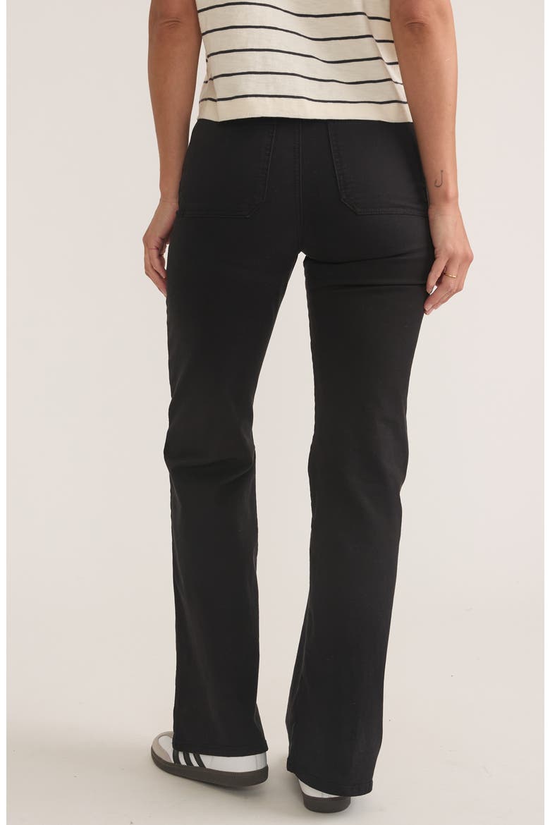 Bridget Twill Flare Pants, Alternate, color, BLACK