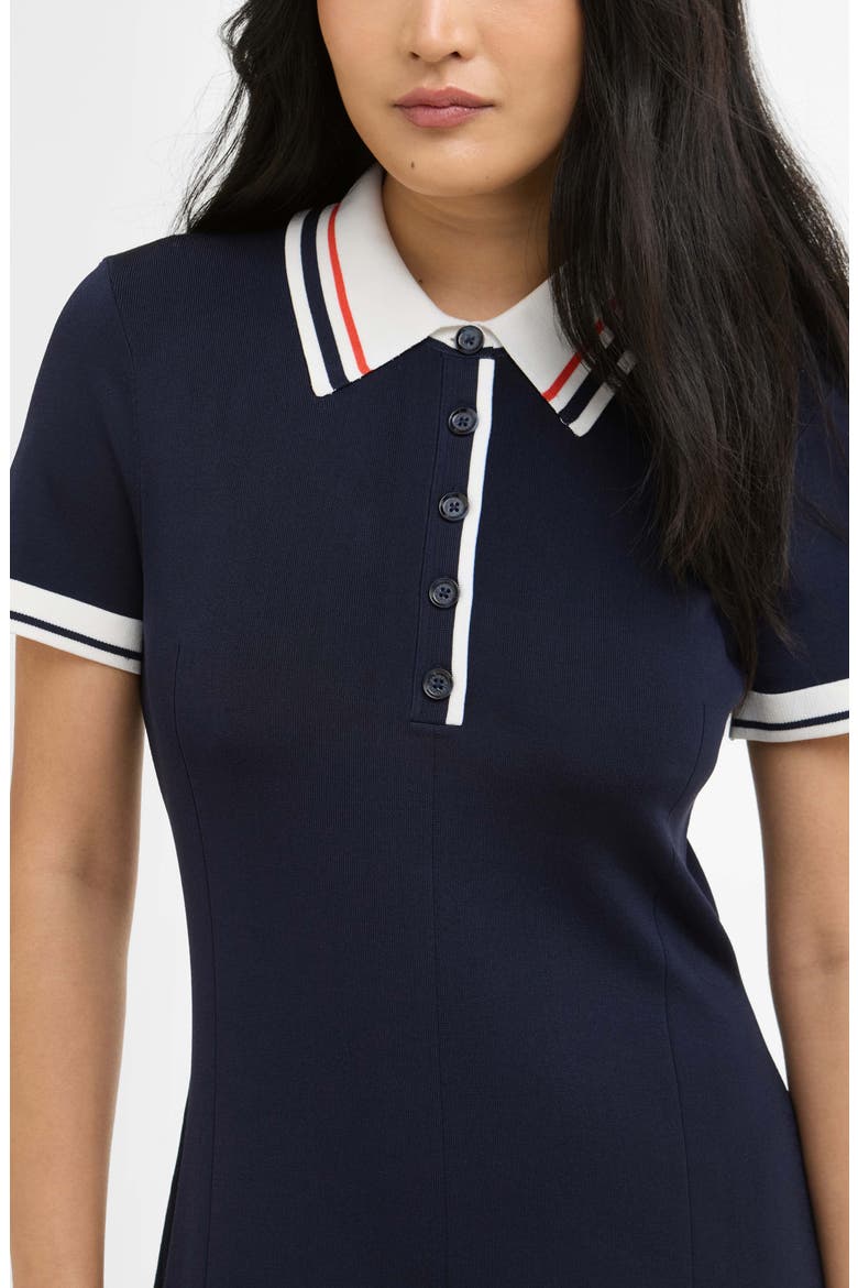 Hollington Knit Polo Minidress, Alternate, color, NAVY