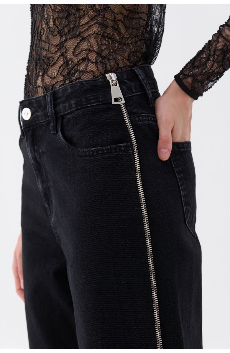 Nocturne Boyfriend Jeans with Side Combination Zipper, Alternate, color, 