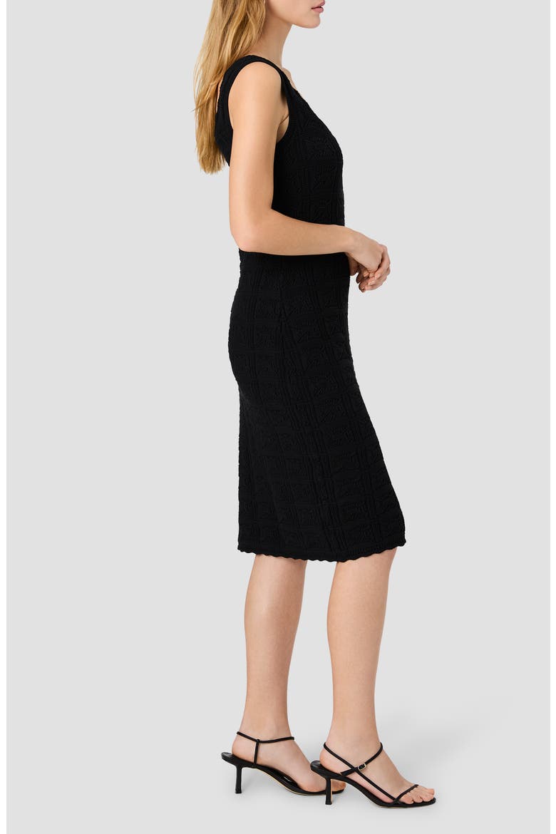 Nellis Stitch Sleeveless Body-Con Dress, Alternate, color, BLACK