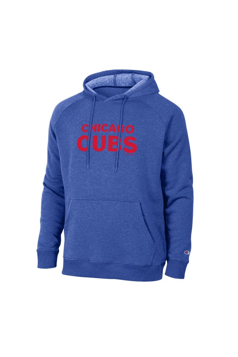 Men's Champion  Royal Chicago Cubs Triumph Tri-Blend Raglan Hoodie, Alternate, color, Royal