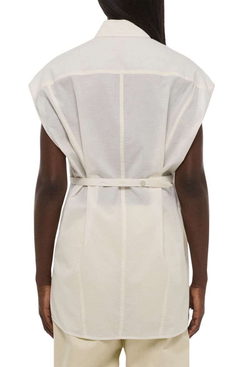 Cap Sleeve Woven Shirt, Alternate, color, WINTER WHITE