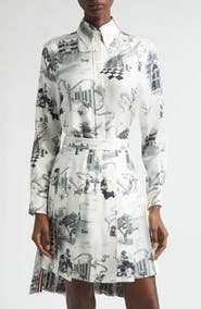 Thom Browne Hector Toile Silk Twill Button-Down Shirt