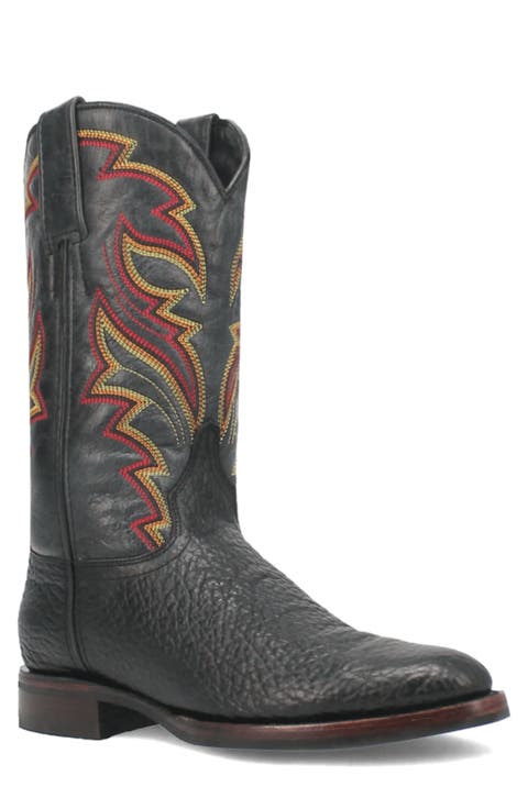 Young Gun Embroidered Cowboy Boot (Men)