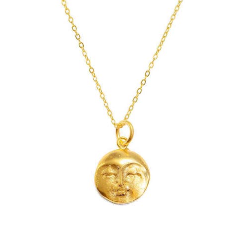Moon Face Pendant Necklace