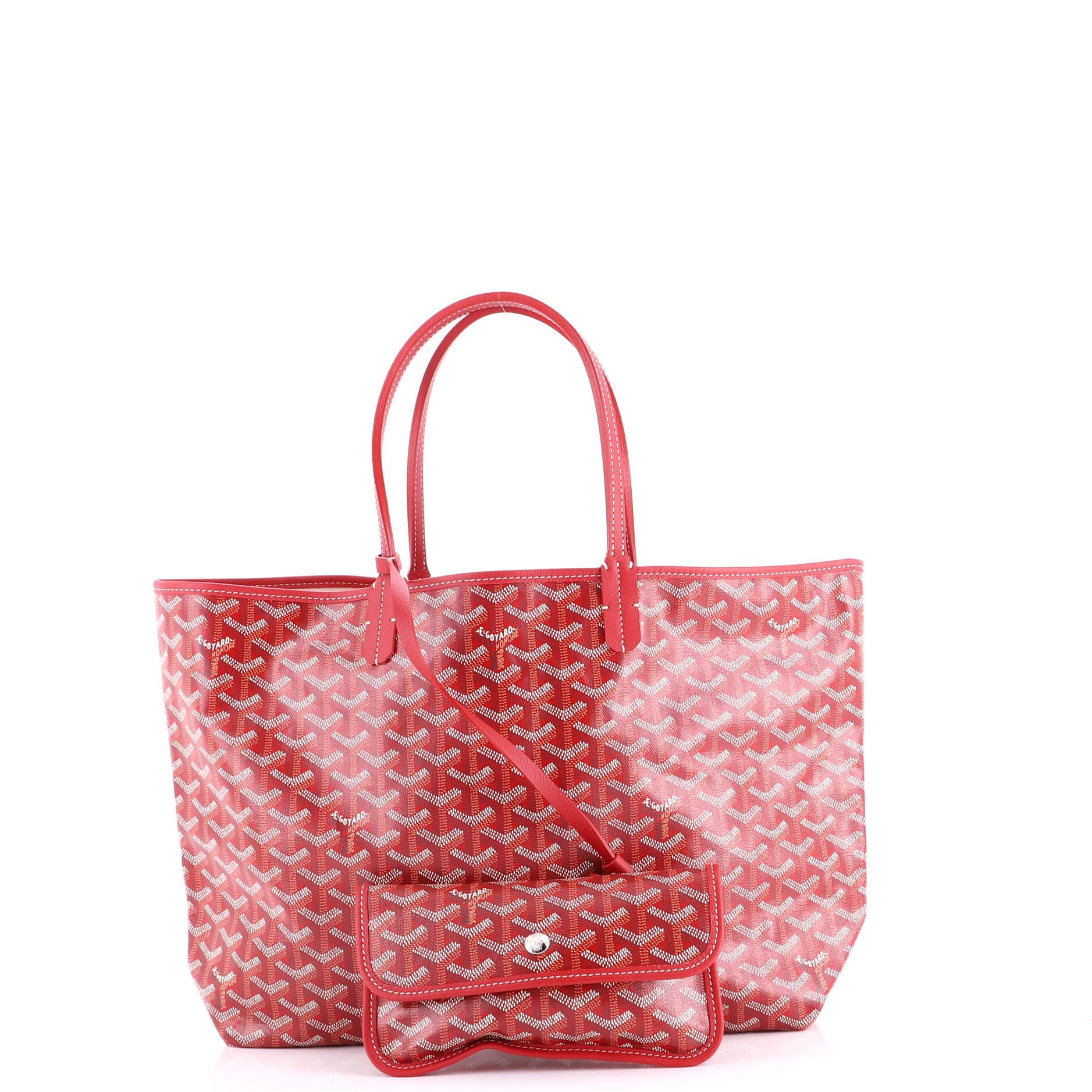 Pre-Owned Goyard Saint Louis Tote Coated Canvas PM, Alternate, color, Red