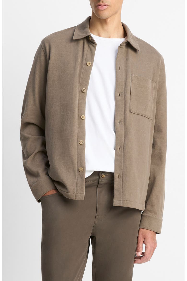 Sueded Jersey Shirt Jacket, Main, color, DOME