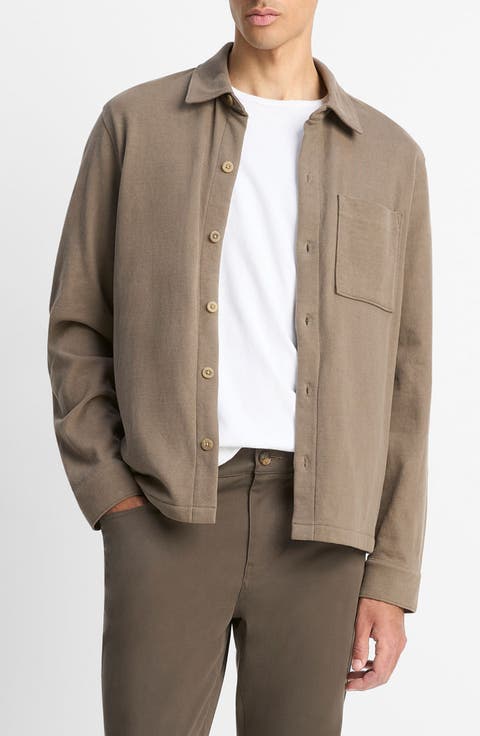 Sueded Jersey Shirt Jacket