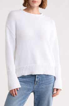 ELIE ELIE TAHARI Rolled Neck Cotton Sweater